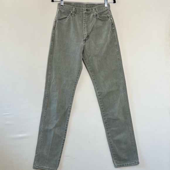 Vintage Wrangler Jeans Size 7x34 Light Wash High Waisted Straight Leg - Picture 1 of 5